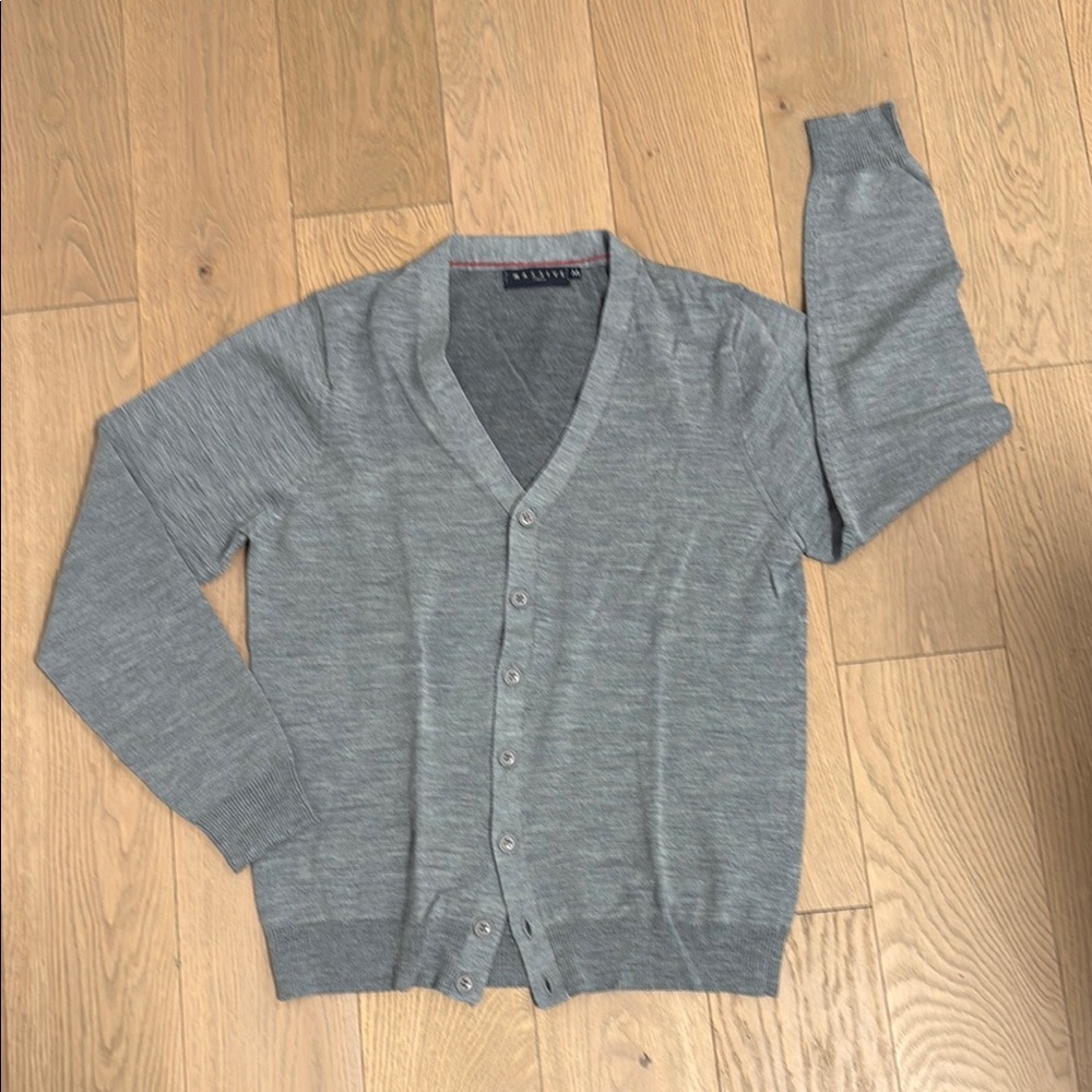 Men's Gray cardigan Sweater